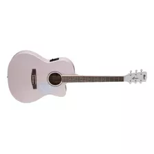 Guitarra Electroacústica Acero Cort Jade Class Ppop Funda Y Color Rosa Pastel