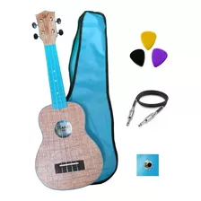 Ukulele Elétrico Winner 21 Abs Soprano Azul C/ Cabo