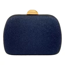 Bolsa De Festa Clutch Glitter Brilho Brilhante Casamento Cor Azul-marinho