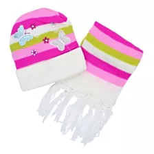 Gorro + Bufanda Niñas Infantil Gorritos Invierno Para Chicos