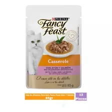 Caja De Alimento Para Gato Fancy Feast Atún Y Salmón 12 Pz