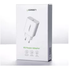 Carregador Rápido Turbo 20w Qc 3.0 Ugreen Saída Usb-c - Cor Branco