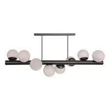 Lustre Pendente Jaboticaba Espiral Retro Bola 8 Globos Cor Preto