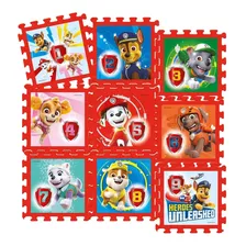 Piso Goma Eva Con Numeros 9 Piezas 30x30 Paw Patrol