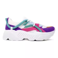 Tênis Feminino Chunky Sneaker Colorido Plataforma Virginia