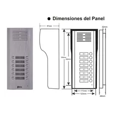 Panel Siera 12 Pulsadores - Electrocom - 