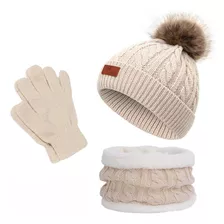 Gorro De Invierno Con Guantes En V Para Niños, De Punto Cáli