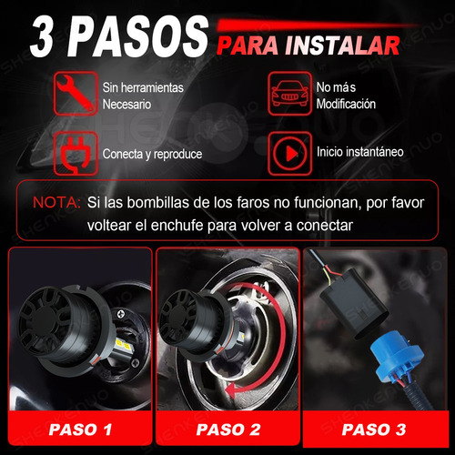 28000lm 50w Kit De Focos Led 9007 Luz Alta Y Baja Para Ford Foto 6