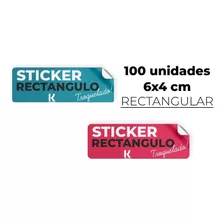 100 Etiquetas Adhesivas O Sticker Adhesivo 6x4cm 