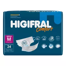 Fralda Geriatrica Descartavel Higifral Comfort M Kit 24und