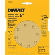 Dewalt Dw4304 5-inch 8 Agujero 150 Grit Hook And Loop Orb