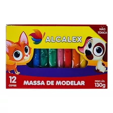 Massa De Modelar Alcalex 12 Cores 130g