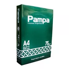 Resma Pampa A4 Multifunción De 5000 Hojas De 75g Color Blanco De 10 Unidades Por Pack