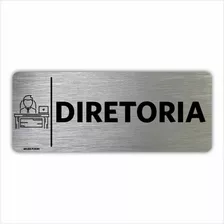 Placa Indicação Setor Portas - Diretoria - 8x20cm