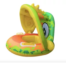 Flotador Para Bebe Infantil Dinosaurio. Inflable Con Toldo. 