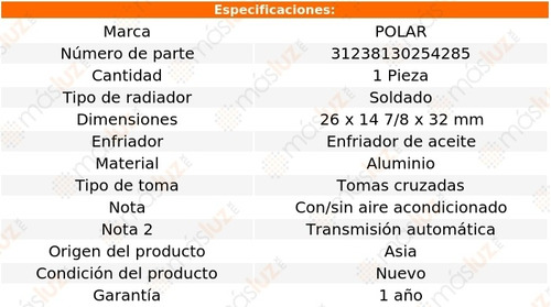 Radiador Agua Soldado Dodge Caravan V6 3.8l Aut 96/00 Foto 2