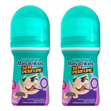 2 Desodorante Roll-on Infantil Sem Perfume Malvatrikids 65ml