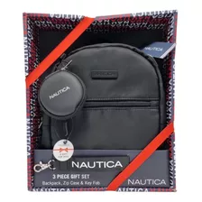 Mochila Nautica Set Con Llavero Y Monedero 3 Piezas Ideal Para Regalo 100% Original Importada Estados Unidos