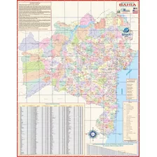 Mapa Politico Estado Da Bahia Atualizado - Gigante 120x90cm