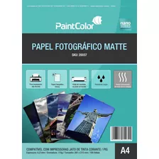 Papel Fotográfico Matte Para Jato De Tinta 170g A4 - 100 Fol