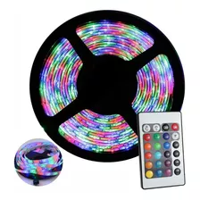 Multicolor Tira Led Rgb 5 Metros Con Control 