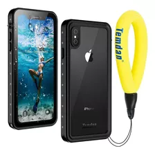 Funda Para iPhone XS Max, Negro/impermeable/correa