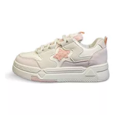 Zapatos De Tenis Fondo Grueso Cómodo Moda Mujer