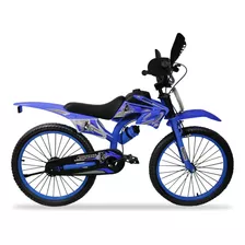 Bicicleta Infantil Diseño De Moto Rodado 20 Con Roncador 
