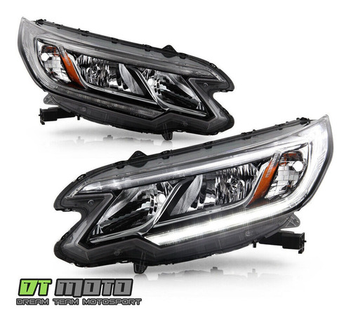 Par Faros Led Drl Honda Cr-v Ex-l 2015 2.4l Foto 2