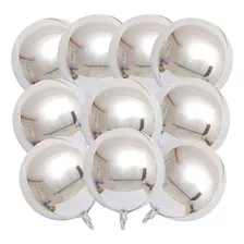20 Balão Globo Esfera 4d Metalizado 18 Polegadas Decoração