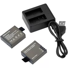 Kit De Cargador Akaso, Usb, Dual, Con 2 Baterías, P/ Cámara