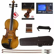Cecilio Cvn500 Madera Maciza Equipada De Violin Encordado Co
