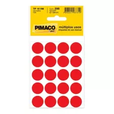 Etiqueta Bolinha Adesiva Pimaco 19mm Redondas 200 Un Tp-19