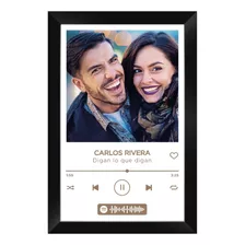 Cuadro Decorativo Personalizado Con Foto Y Canción