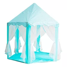 Barraca Infantil Castelo Princesa Luz Led Cabana Tenda Azul