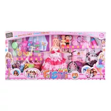 Muñeca Tipo Barbie Set Completo De Accesorios
