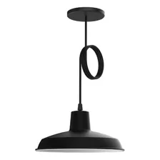 Lampara Colgante Techo Campana Luces Lamparas Led Aluminio Color Negro