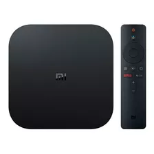 Mi Box Tv Xiaomi 4k Google Assistant E Chromecast Built-in Cor Preto