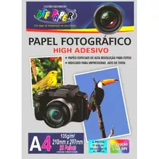 Papel Fotográfico A4 Adesivo 135g Off Paper 20 Folhas