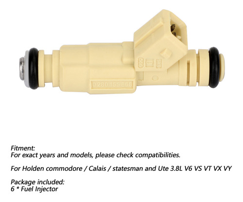 Inyector De Combustible 6* For Holden Commodore Vs Vt Vx Vy Foto 4