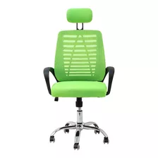 Silla De Oficina Ergonómica Ajustable Y Giro 360º Dalian Color Verde