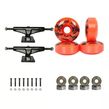 Truck De Skate 139mm Roda Bs 53mm Rolamento Abec-5 Parafusos