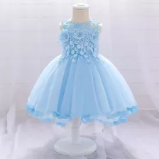 Vestido De Bebé De Fiesta Mini-mi Modelo Mariana Celeste