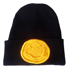 Gorro Nirvana Bordado Smile Rock Metal Producto Colombiano