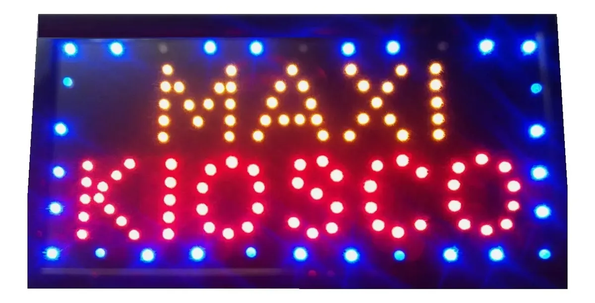 Cartel Led Maxi Kiosco Abierto Y 40 Más O La Q` Quieras Nac.
