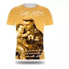Camisa Camiseta Religiosa Cristã Santo Antônio Cores