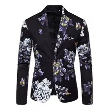 Traje Tipo Blazer Con Estampado Floral Para Hombre