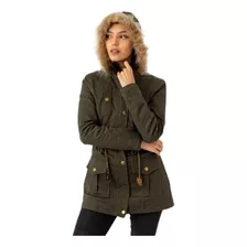 Parka Mujer Campera Corderito Abrigo C/capucha