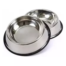 Plato Tazón Comida Agua Acero Inox Mascota Perro Gato 20 Cm