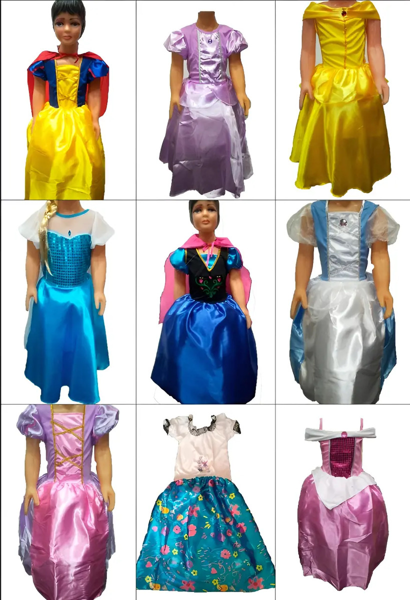 Vestidos Princesas Frozen,blancanieves,sofia,bella,rapunzel